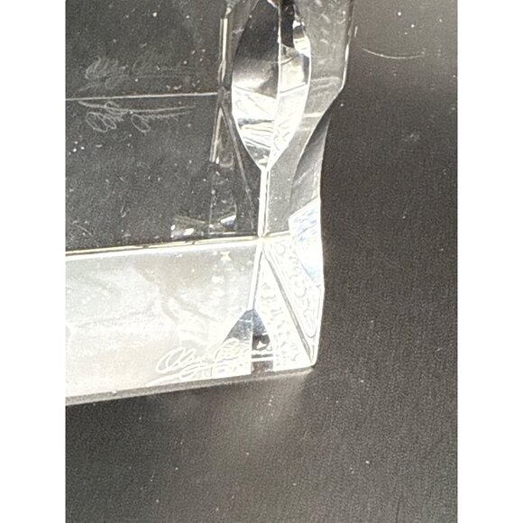 Oleg Cassini 4 Inch Crystal Candlestick Holder Set With Box 1” Candle Opening - Picture 5 of 10